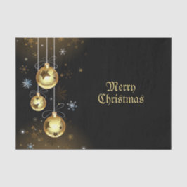 Papel De Seda Navidades Ornamentos dorados Estrellas brillantes 