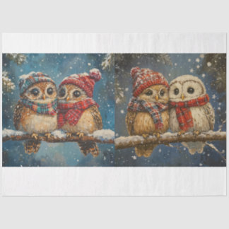Papel De Seda Navidades Owl Tissue Paper