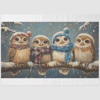 Papel De Seda Navidades Owl Tissue Paper