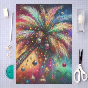 Papel De Seda Navidades Palm Tree Tropical Beach Decoupage