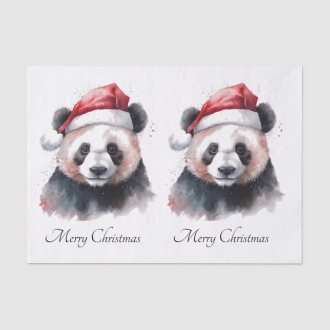 Papel De Seda Navidades Panda, personalizable (Anverso)