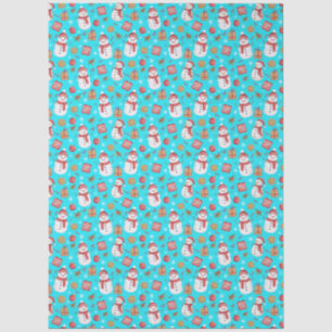 Papel De Seda Navidades Patran Las Hojas De Snowman Holly Y Pres