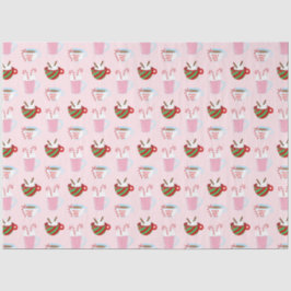 Papel De Seda Navidades Patrón de cacao caliente