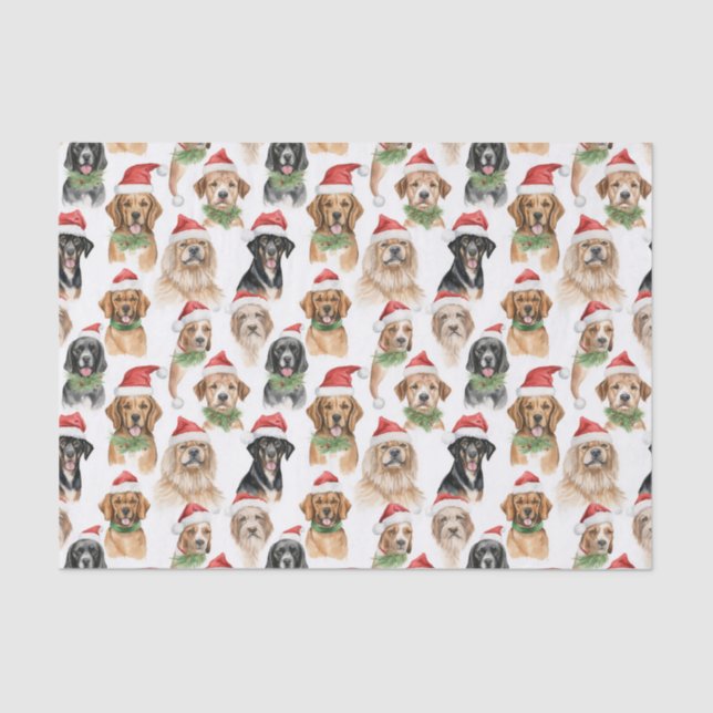 Papel De Seda Navidades Patrón de Mascota de raza de perro (Anverso)