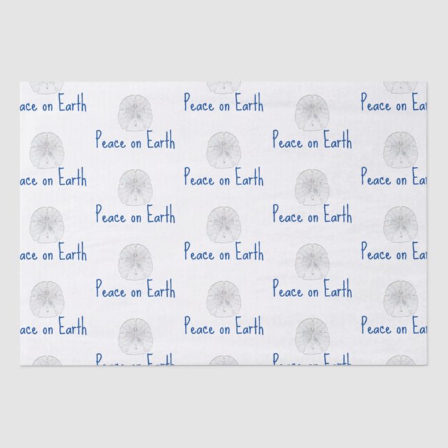 Papel De Seda Navidades Paz en Patrulla del Dólar de Arena en la (Anverso)