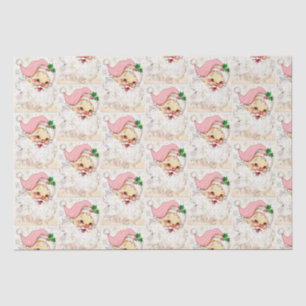 Papel De Seda Navidades pequeños Santa Rosa Retro Vintage