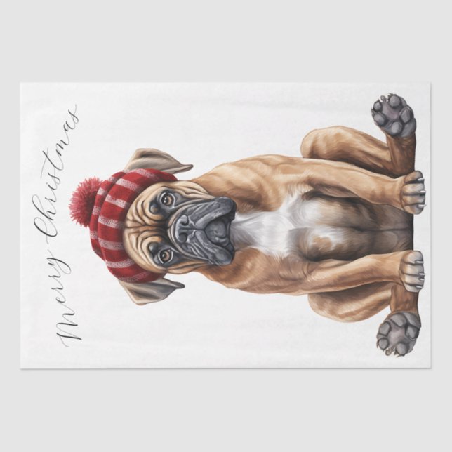 Papel De Seda Navidades Perro Cachorro (Anverso)