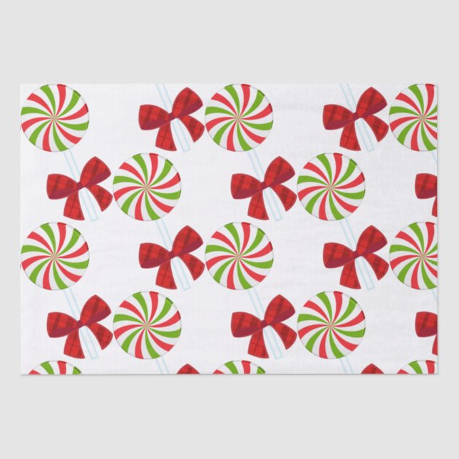 Papel De Seda Navidades personalizados Candy y Oso de peluche co (Anverso)