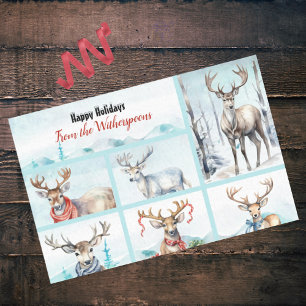 Papel De Seda Navidades personalizados de reno escarvan invierno
