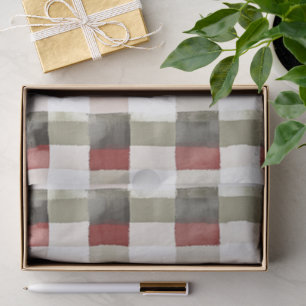 Papel De Seda Navidades Pine Green Ivory Red Stripes