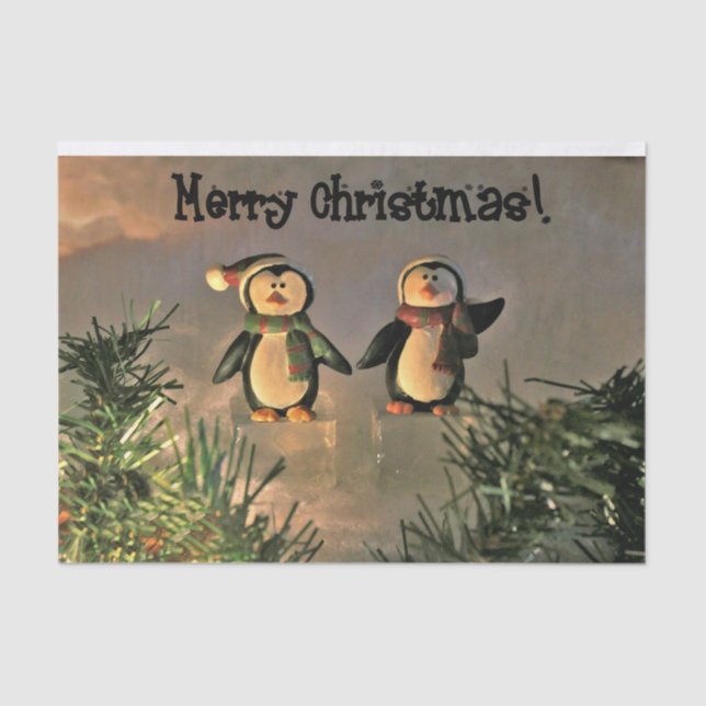 Papel De Seda Navidades pingüinos (Anverso)