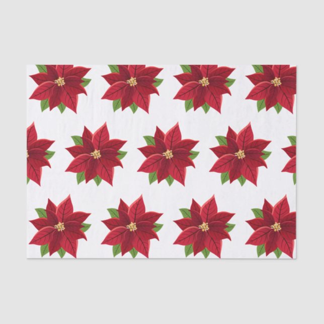 Papel De Seda Navidades Poinsettia (Anverso)