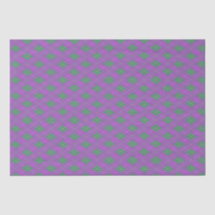 Papel De Seda Navidades populares de Green Purple Plaid
