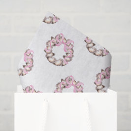 Papel De Seda Navidades Preppy Coastal Oyster Bow Wreath