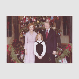 Papel De Seda Navidades Presidente James Jimmy Carter Casa Blanc