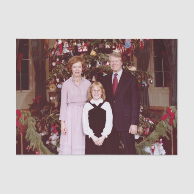 Papel De Seda Navidades Presidente James Jimmy Carter Casa Blanc (Anverso)