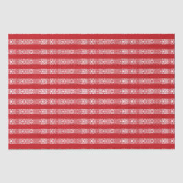 Papel De Seda Navidades rayados de encaje blanco rojo