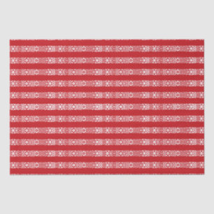 Papel De Seda Navidades rayados de encaje blanco rojo