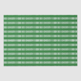 Papel De Seda Navidades rayados de encaje blanco y verde
