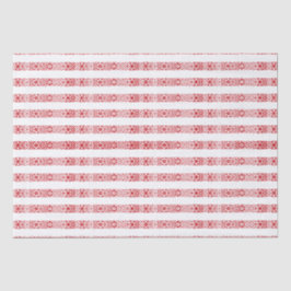 Papel De Seda Navidades rayados de encaje rojo y blanco