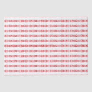 Papel De Seda Navidades rayados de encaje rojo y blanco