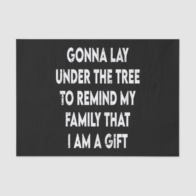 Papel De Seda Navidades Recuerdan A Mi Familia Que Soy Una Cita  (Anverso)