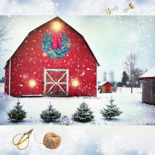 Papel De Seda Navidades Red Barn
