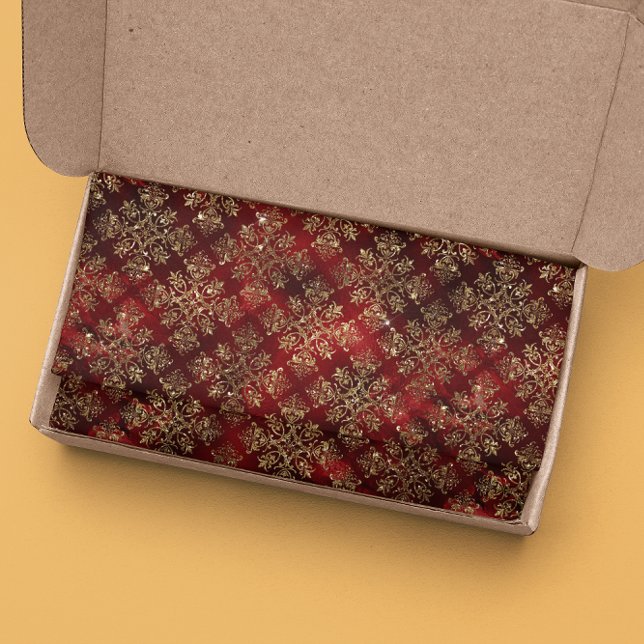 Papel De Seda Navidades Red Gold Elegant Glam (Subido por el creador)