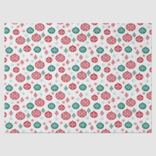 Papel De Seda Navidades Red Green Bells Baubles Snowflake