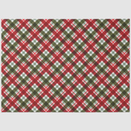 Papel De Seda Navidades Red Green Plaid