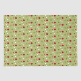 Papel De Seda Navidades Red, puntos verdes blancos con respaldo