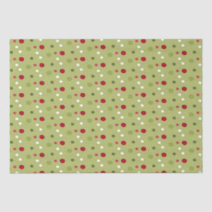 Papel De Seda Navidades Red, puntos verdes blancos con respaldo