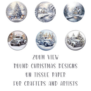 Papel De Seda Navidades redondos Imagen DIY Desenmascarar artesa