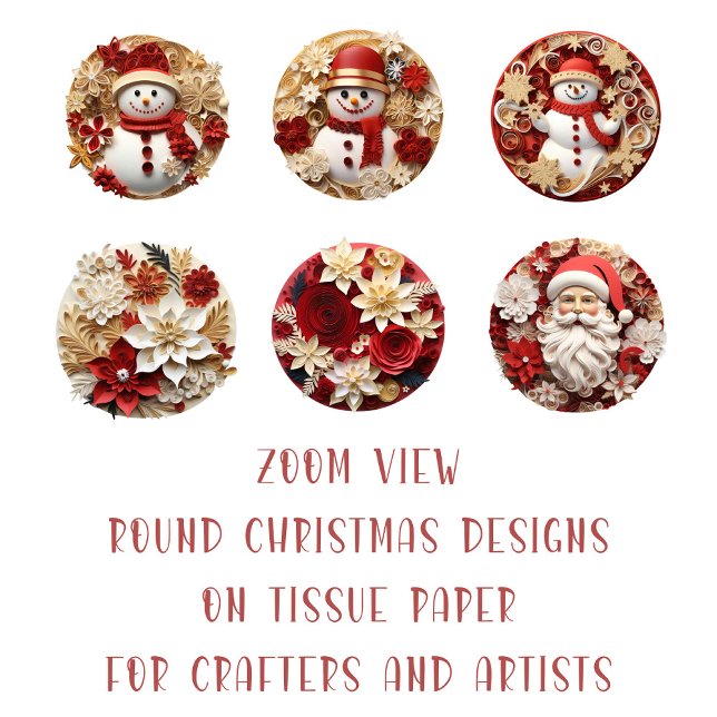 Papel De Seda Navidades redondos Imagen DIY Desenmascarar artesa (Subido por el creador)