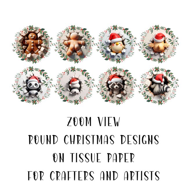 Papel De Seda Navidades redondos Imagen DIY Desenmascarar artesa (Subido por el creador)