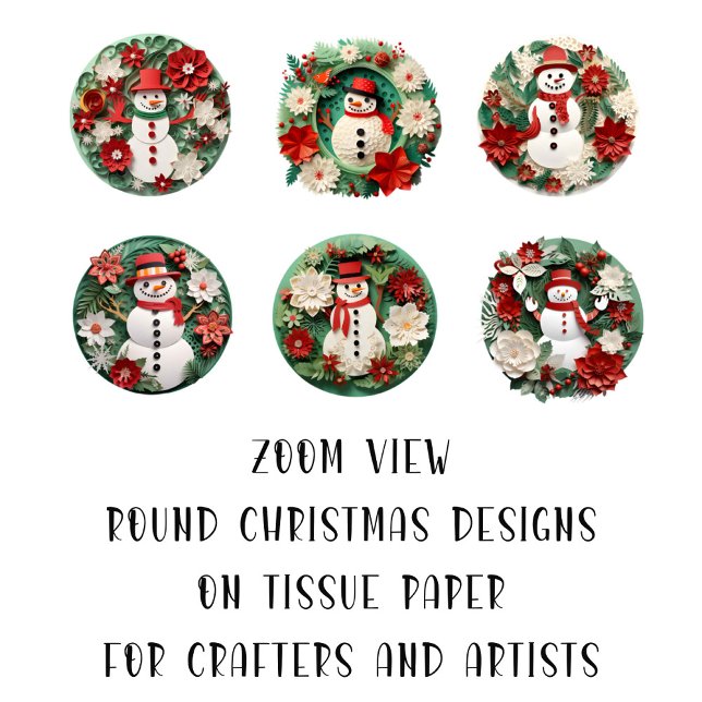 Papel De Seda Navidades redondos Imagen DIY Desenmascarar artesa (Subido por el creador)