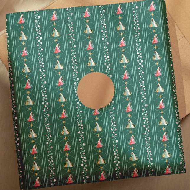 Papel De Seda Navidades Religiosos Bethlehem Marry Joseph Floral (Christmas Religious Bethlehem Marry Joseph Floral Tissue Paper)