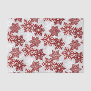 Papel De Seda navidades ⭐ resplandecen copos de nieve ❄ rojos