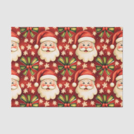 Papel De Seda Navidades retro de la época Santa Claus y arcos