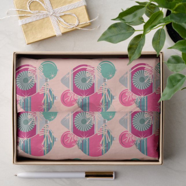 Papel De Seda Navidades Retro Shiny Brite Ornamets (Regalo )