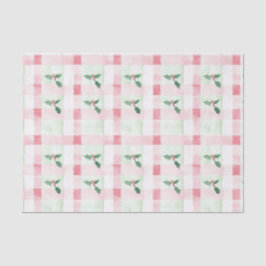 Papel De Seda Navidades Retro Verde Rosa