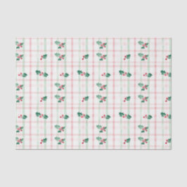 Papel De Seda Navidades Retro Verde Rosa