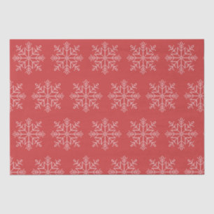 Papel De Seda Navidades rojos arte estacional de copos de nieve