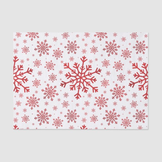 Papel De Seda Navidades rojos bonitos serpentean sobre blanco in (Anverso)