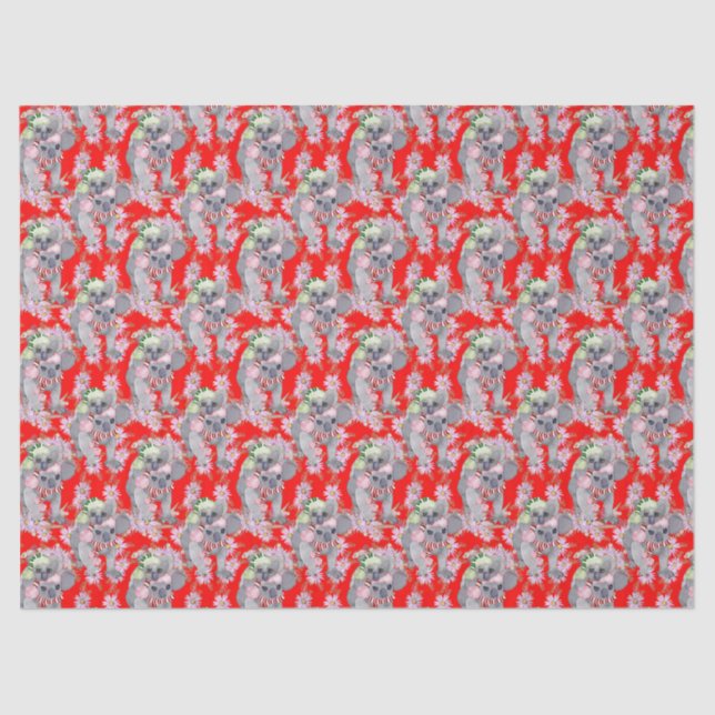 Papel De Seda Navidades rojos de la familia Koala (Anverso)