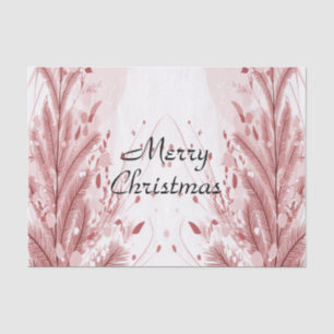 Papel De Seda Navidades rojos Pine Tree Snow Decoración Hermosa