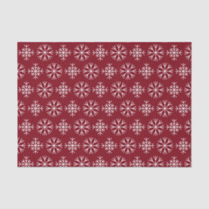 Papel De Seda Navidades rojos Snowflake