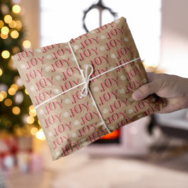 Papel De Seda Navidades rojos y beige alegres