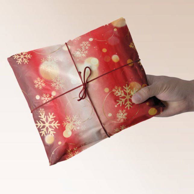 Papel De Seda Navidades Rojos Y Oro Winter Wonderland (Subido por el creador)
