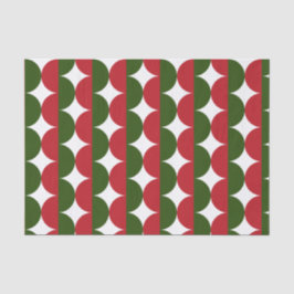 Papel De Seda Navidades rojos y verdes a mediados del siglo